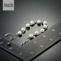 classic milk white crystal pearl bracelet detail view by KHAISTA