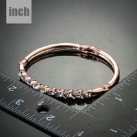 classic rose gold crystal bangle detail view by KHAISTA