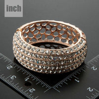 classic rose gold cuff bangle detail view by KHAISTA