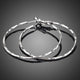 Classic Round Crystal Hoop Earrings