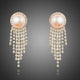 Claw Chain Pearl Earrings