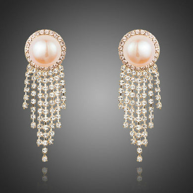 Claw Chain Pearl Earrings - KHAISTA Fashion Jewellery