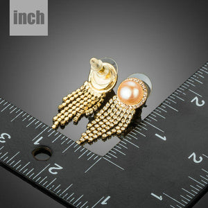 Claw Chain Pearl Earrings - KHAISTA Fashion Jewellery