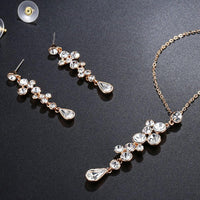 Side angle view of Khaista clear Austrian crystal set