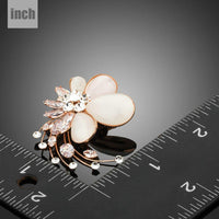 Close-up of CZ stones on Khaista floral brooch