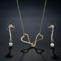 Close-up of clear CZ stones on Khaista infinity set