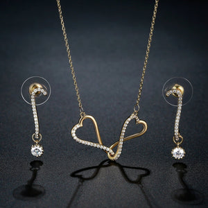 Clear Cubic Zirconia Infinit Love Jewellery Set - KHAISTA Fashion Jewellery