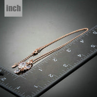 Pendant detail on KHAISTA clear CZ pendant necklace