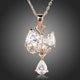 Clear Cubic Zirconia Pendant Necklace