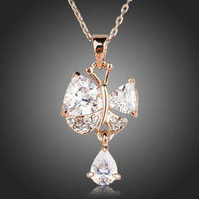 Load image into Gallery viewer, Clear Cubic Zirconia Pendant Necklace KPN0130 - KHAISTA Fashion Jewellery

