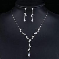 Close-up of clear CZ stones on Khaista floral set