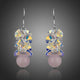 Cluster Gradient Bunch Crystal Drop Earrings
