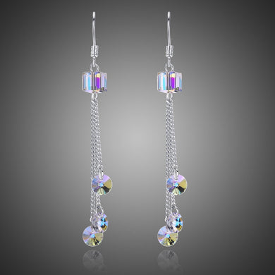 Color Change Raindrop Dangle Earrings -KPE0344 - KHAISTA Fashion Jewellery