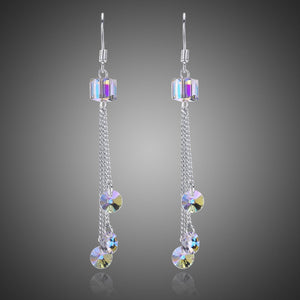 Color Change Raindrop Dangle Earrings -KPE0344 - KHAISTA Fashion Jewellery