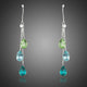 Colour Raindrop Crystal Drop Earrings
