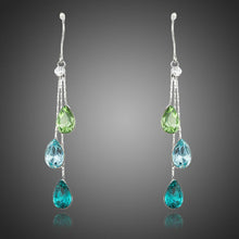 Load image into Gallery viewer, Color Raindrops Crystal Drop Earrings - KHAISTA Fashion Jewellery
