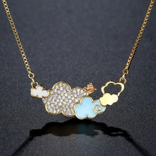 Load image into Gallery viewer, Connected Clouds Pendant Necklace KPN0278 - KHAISTA Fashion Jewellery
