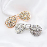 Sunglasses design detail on Khaista crystal brooch
