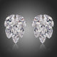 Coupled Cubic Zirconia Cluster Stud Earrings