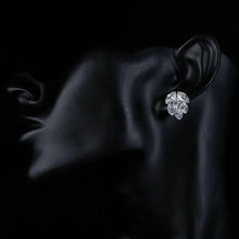 Load image into Gallery viewer, Coupled Cubic Zirconia Cluster Stud Earrings - KHAISTA Fashion Jewellery
