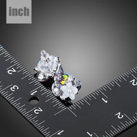 crystal bouquet stud earrings detail view by KHAISTA