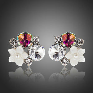 Crystal Bouquet Stud Earrings - KHAISTA Fashion Jewellery