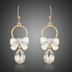 Crystal Bow Knot Drop Earrings
