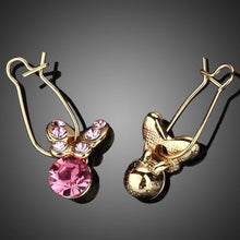 Load image into Gallery viewer, Crystal Butterfly Drop Earrings -KPE0014 - KHAISTA Fashion Jewellery
