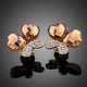 Crystal Butterfly with Gold Wings Earrings