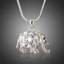 Load image into Gallery viewer, Crystal Elephant Pendant Necklace KPN0237 - KHAISTA Fashion Jewellery
