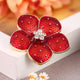 Crystal Flower Brooch Pin for Women