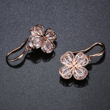Load image into Gallery viewer, Crystal Flower Drop Earrings -KPE0325 - KHAISTA Fashion Jewellery

