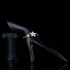 Crystal Flower Link Chain Bracelet - KHAISTA Fashion Jewellery