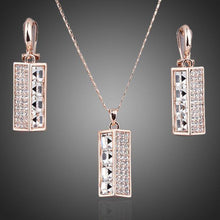 Load image into Gallery viewer, Crystal Lamp Drop Earrings and Necklace Set - KHAISTA Fashion Jewellery
