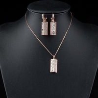 Side angle view of Khaista crystal lamp set