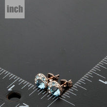 Load image into Gallery viewer, Crystal Light Blue Eyeballs Stud Earrings - KHAISTA Fashion Jewellery
