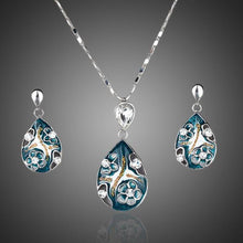 Load image into Gallery viewer, Crystal Pendant Earring and Pendant Necklace Jewelry Set - KHAISTA Fashion Jewellery
