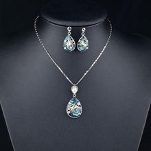 Load image into Gallery viewer, Crystal Pendant Earring and Pendant Necklace Jewelry Set - KHAISTA Fashion Jewellery
