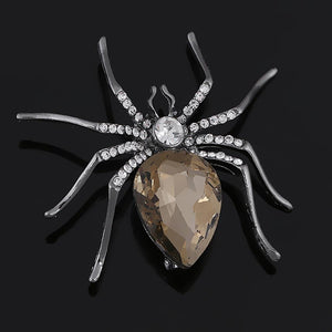 Crystal Spider Brooch - KHAISTA Fashion Jewellery