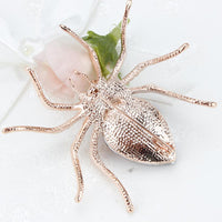 Spider design detail on Khaista crystal brooch