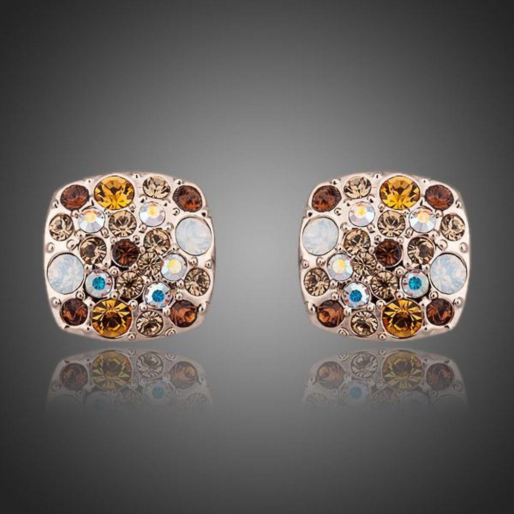 Crystal Stars Stud Earrings - KHAISTA Fashion Jewellery