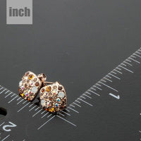 crystal stars stud earrings detail view by KHAISTA