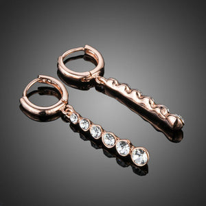 Crystal Steps Drop Earrings - KHAISTA Fashion Jewellery