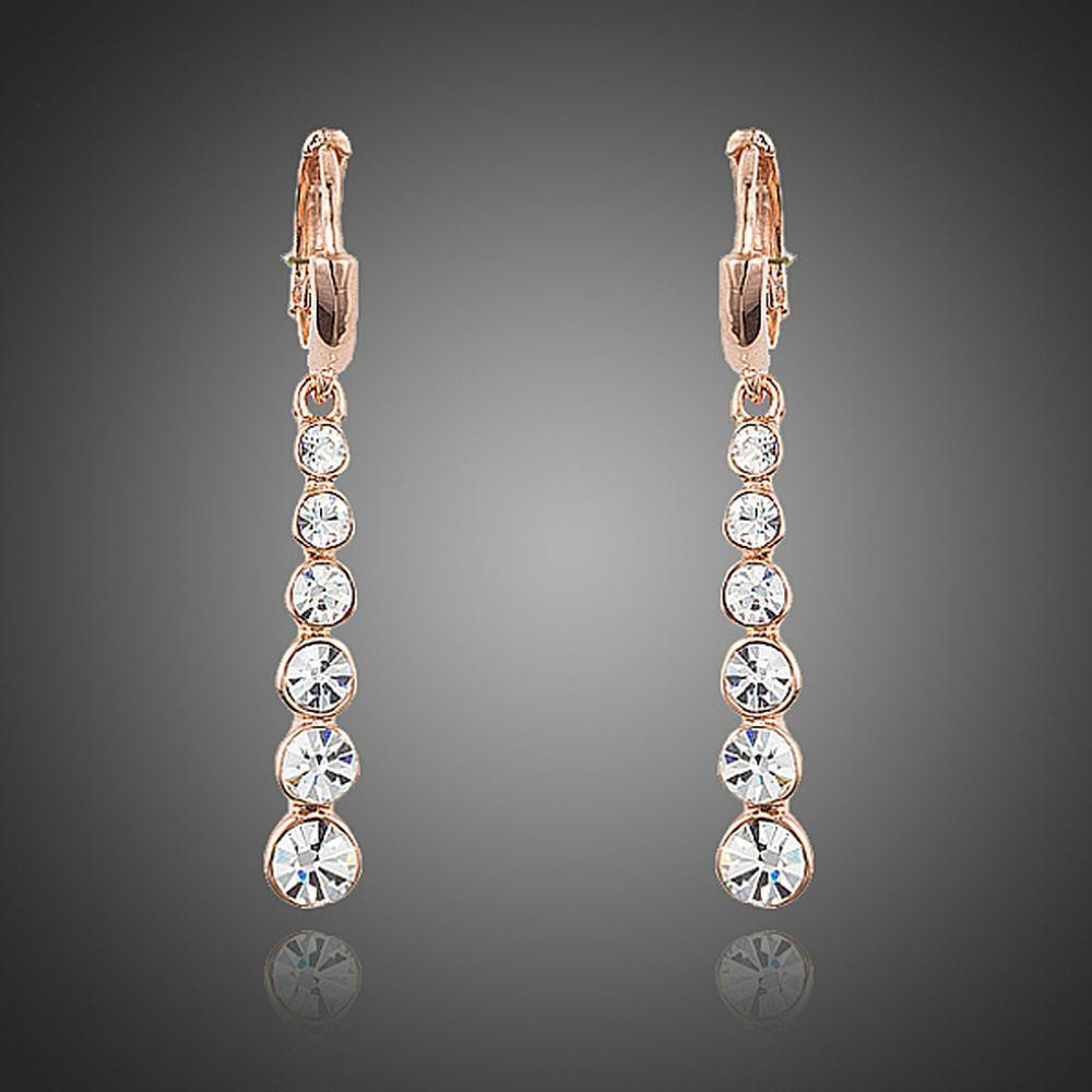 Crystal Steps Drop Earrings - KHAISTA Fashion Jewellery