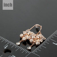 crystal teddy bear earrings detail view by KHAISTA