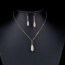 Load image into Gallery viewer, Crystal Water Drop Jewelry Set - KHAISTA Fashion Jewellery
