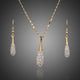 Crystal Waterdrop Necklace and Earrings Set