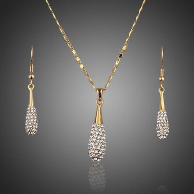 Crystal Water Drop Jewelry Set - KHAISTA Fashion Jewellery
