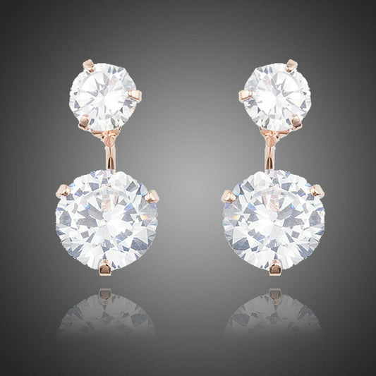 khaista crystal white cubic zirconia drop earrings mje0230 image 1