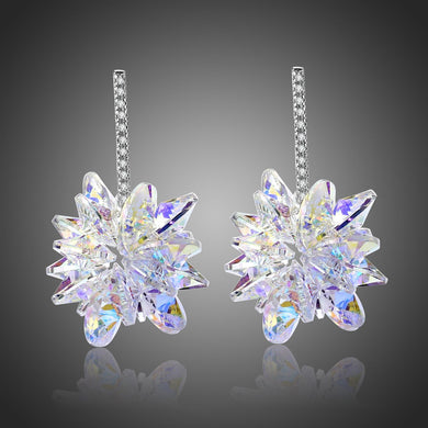 Crystals Dangle Earrings -KPE0334 - KHAISTA Fashion Jewellery